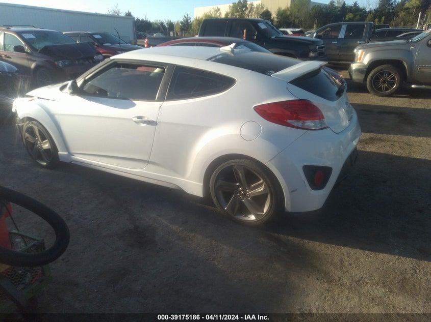 2014 Hyundai Veloster Turbo W/Black VIN: KMHTC6AE7EU198993 Lot: 39175186
