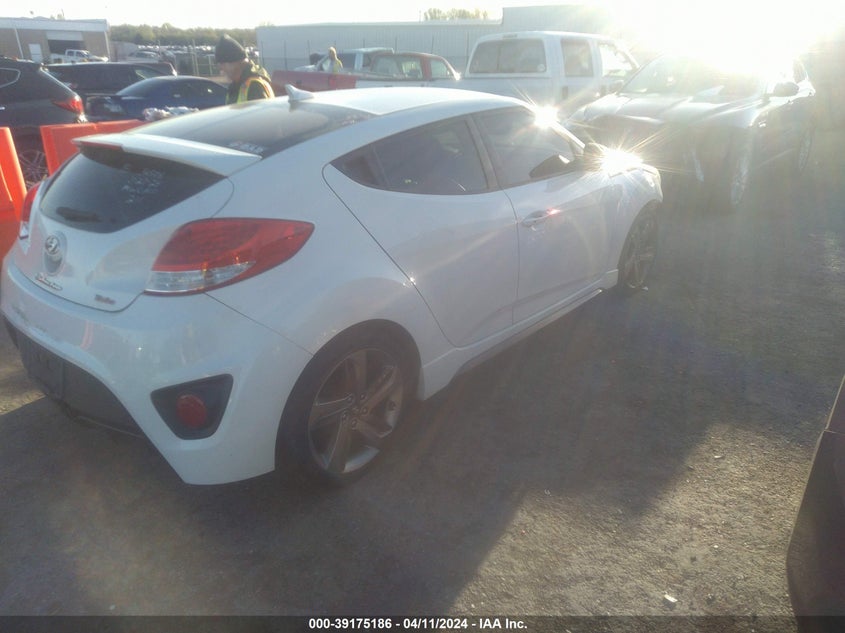 2014 Hyundai Veloster Turbo W/Black VIN: KMHTC6AE7EU198993 Lot: 39175186