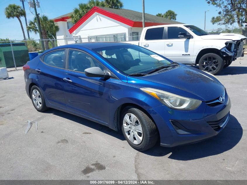 5NPDH4AE3GH739114 | 2016 HYUNDAI ELANTRA