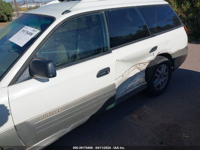 2001 Subaru Outback VIN: 4S3BH665217662355 Lot: 39176408