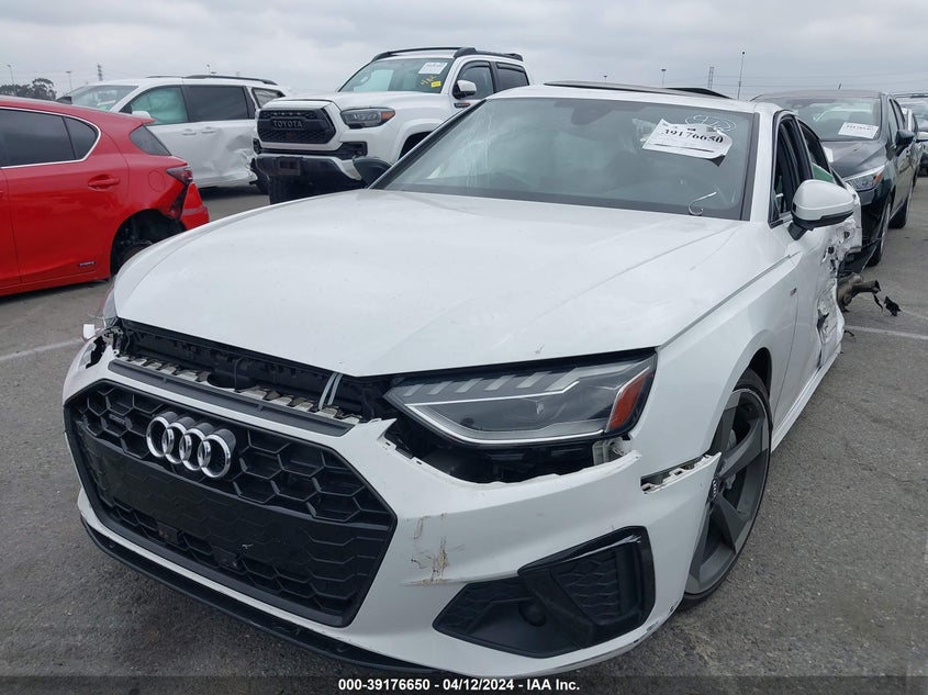 VIN WAUEAAF4XMA030154 2021 AUDI A4 PREMIUM PLUS 45