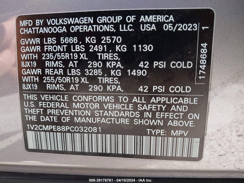 2023 VOLKSWAGEN ID.4 PRO - 1V2CMPE88PC032081