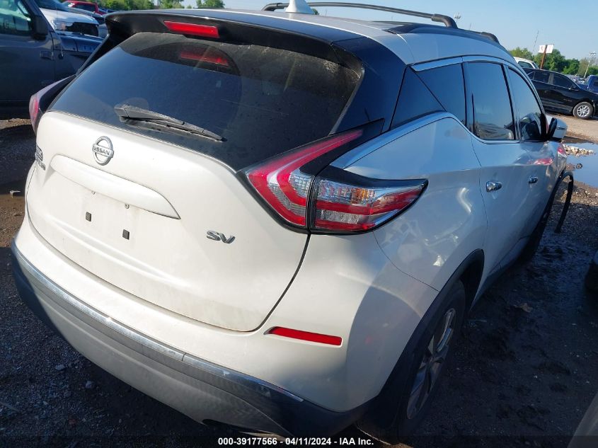 2017 Nissan Murano Sv VIN: 5N1AZ2MGXHN108276 Lot: 39177566