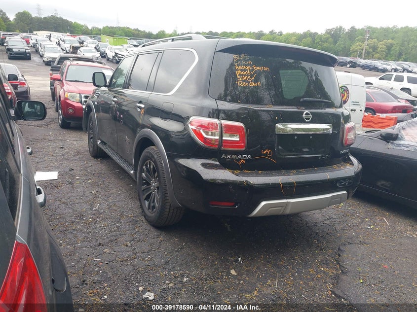 2017 Nissan Armada Platinum VIN: JN8AY2NE6H9703336 Lot: 39178590