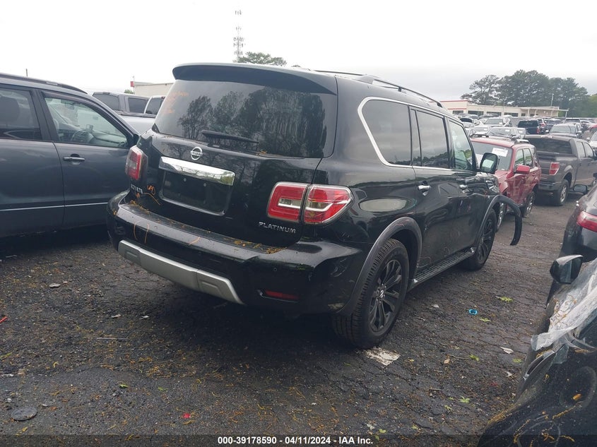 2017 Nissan Armada Platinum VIN: JN8AY2NE6H9703336 Lot: 39178590