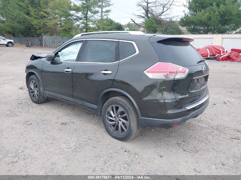 2016 Nissan Rogue Sl VIN: KNMAT2MVXGP720033 Lot: 39178611