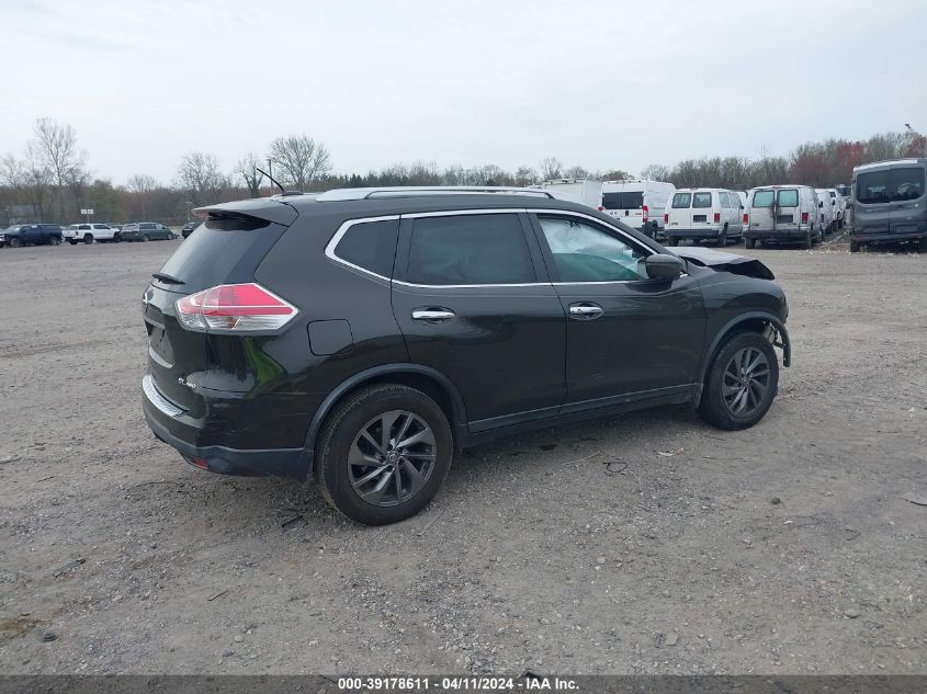 2016 Nissan Rogue Sl VIN: KNMAT2MVXGP720033 Lot: 39178611