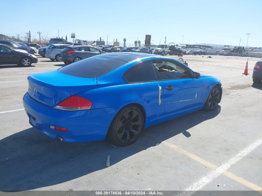 2006 BMW 650I VIN: WBAEH13496CR49666 Lot: 39178836