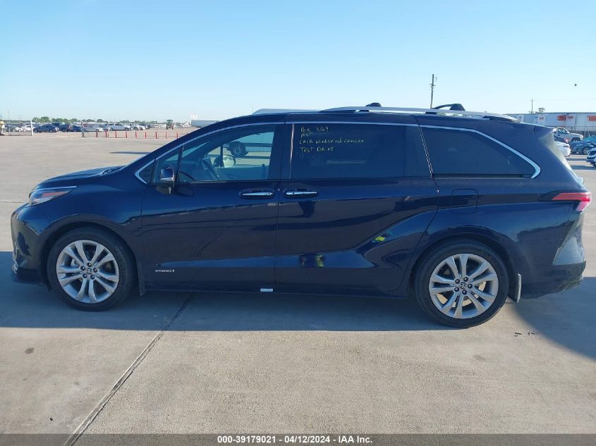 5TDERKEC6MS031539 2021 Toyota Sienna Platinum