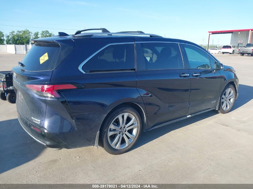 5TDERKEC6MS031539 2021 Toyota Sienna Platinum