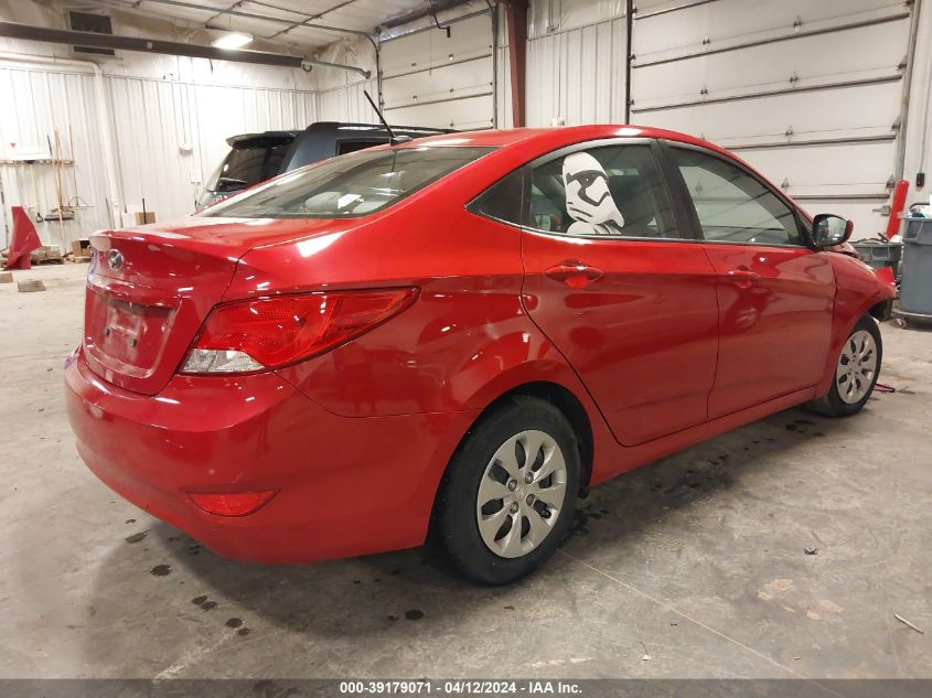 2016 Hyundai Accent Se VIN: KMHCT4AE4GU989876 Lot: 39179071