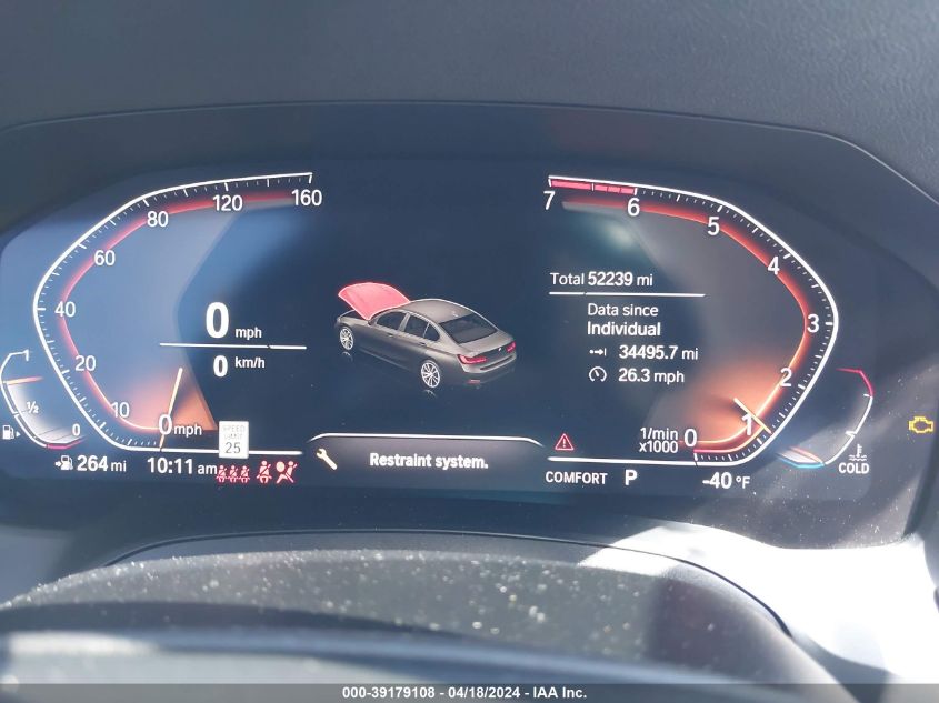 2019 BMW 330I VIN: WBA5R1C56KFH00632 Lot: 39179108