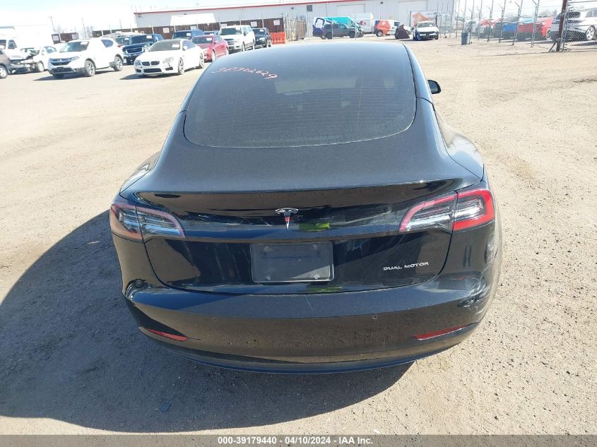 2022 Tesla Model 3 Long Range Dual Motor All-Wheel Drive VIN: 5YJ3E1EB1NF161318 Lot: 39179440