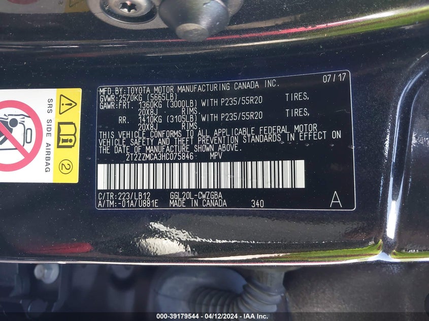 2017 LEXUS RX 350 - 2T2ZZMCA3HC075846