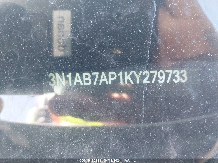 VIN 3N1AB7AP1KY279733 2019 NISSAN SENTRA S