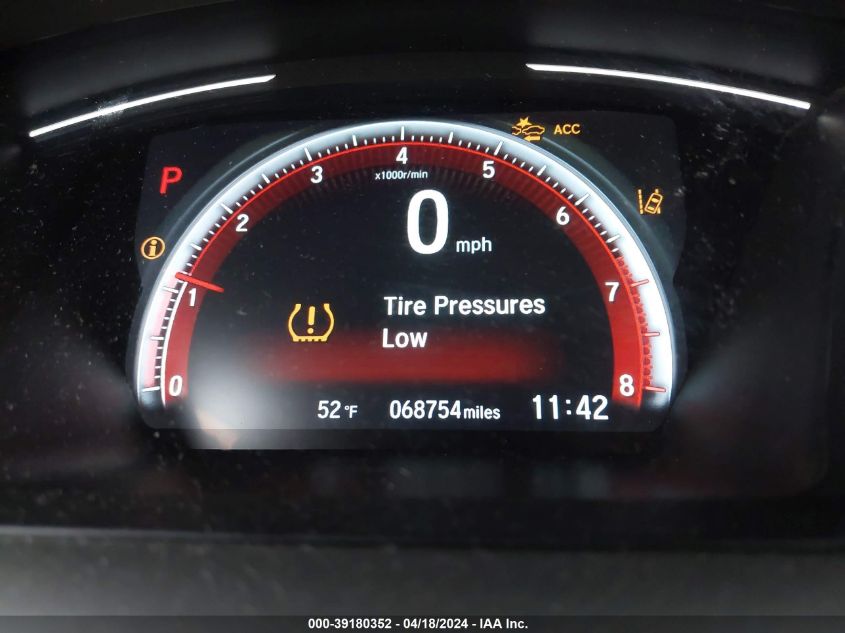 2019 Honda Civic Sport VIN: 2HGFC2F87KH545168 Lot: 39180352