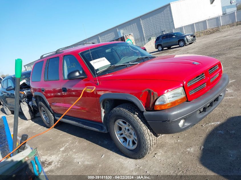 2003 Dodge Durango Sport VIN: 1D4HS38N93F565947 Lot: 49542624