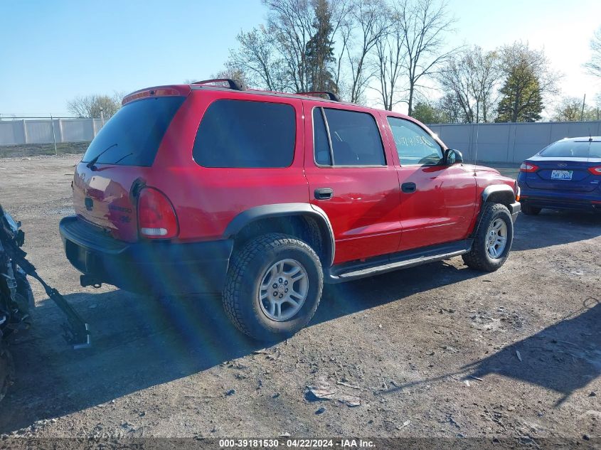 2003 Dodge Durango Sport VIN: 1D4HS38N93F565947 Lot: 49542624