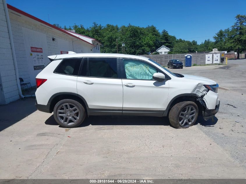 2022 Honda Passport Awd Ex-L VIN: 5FNYF8H51NB031928 Lot: 39181544