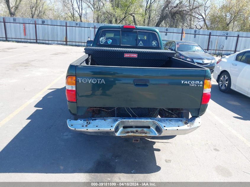 2001 Toyota Tacoma Base V6 VIN: 5TEWN72N61Z850956 Lot: 39181599