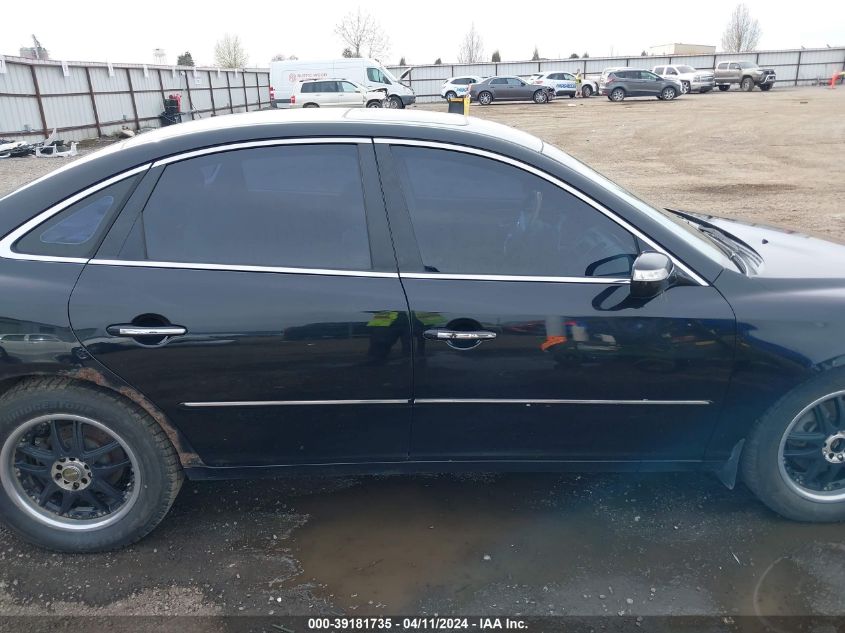 KMHFC46F67A186034 2007 Hyundai Azera Limited/Se