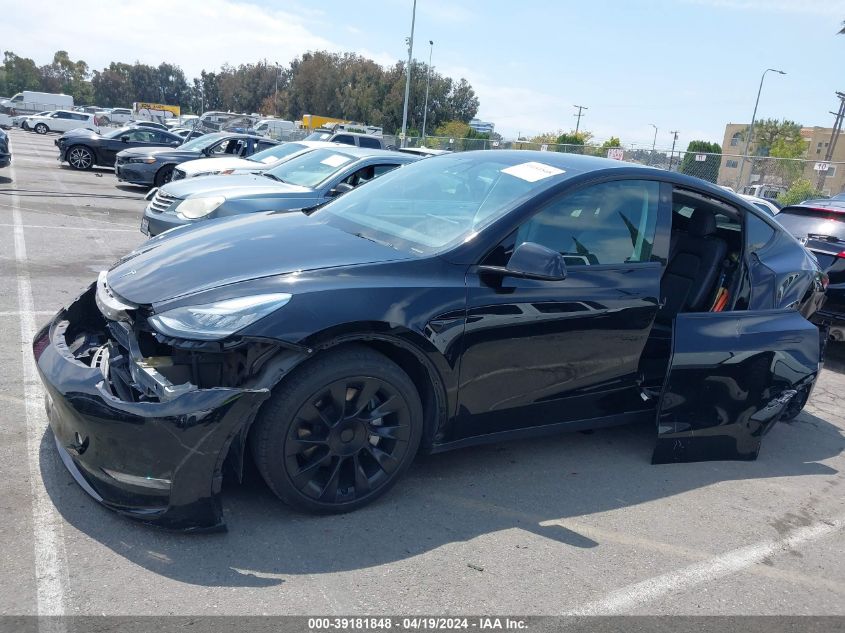 2021 Tesla Model Y Long Range Dual Motor All-Wheel Drive VIN: 5YJYGAEE6MF159198 Lot: 39181848