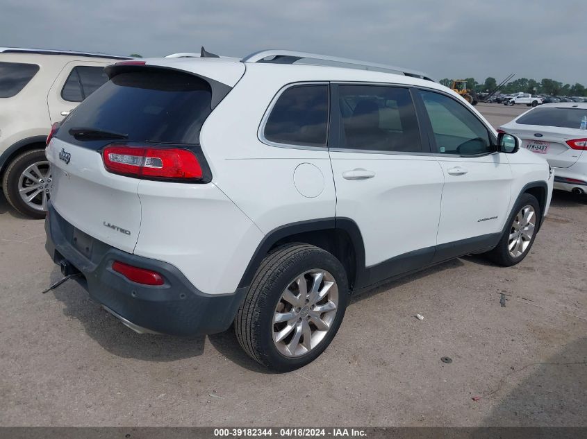 2016 Jeep Cherokee Limited VIN: 1C4PJLDSXGW138385 Lot: 39240113