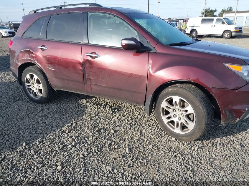 2007 Acura Mdx Technology Package VIN: 2HNYD28437H539707 Lot: 39182795