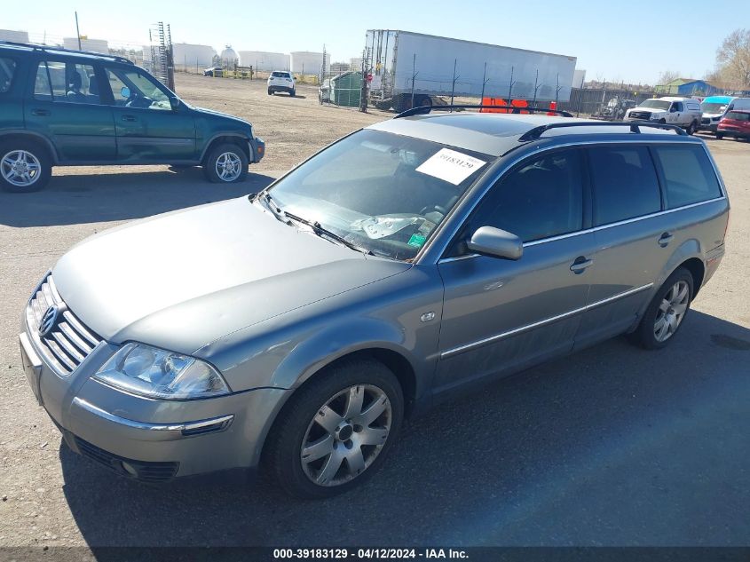 2003 Volkswagen Passat Glx VIN: WVWYH63B13E162206 Lot: 39183129