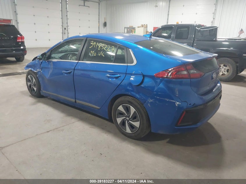 2017 Hyundai Ioniq Hybrid Sel VIN: KMHC75LC2HU056498 Lot: 39183227