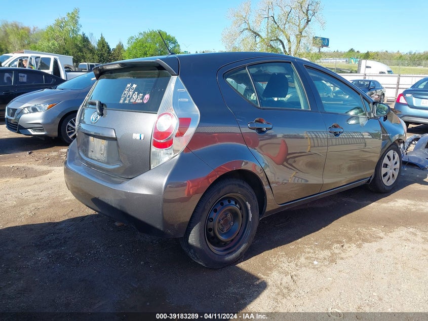 2012 Toyota Prius C Two VIN: JTDKDTB36C1505996 Lot: 39183289