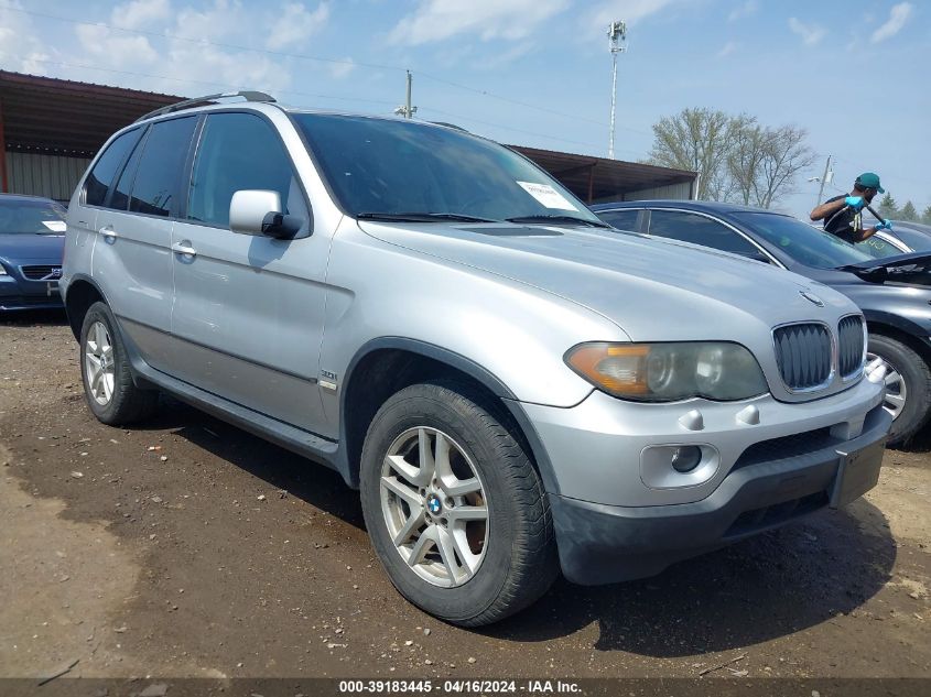 2005 BMW X5 3.0I VIN: 5UXFA13555LY15724 Lot: 39183445