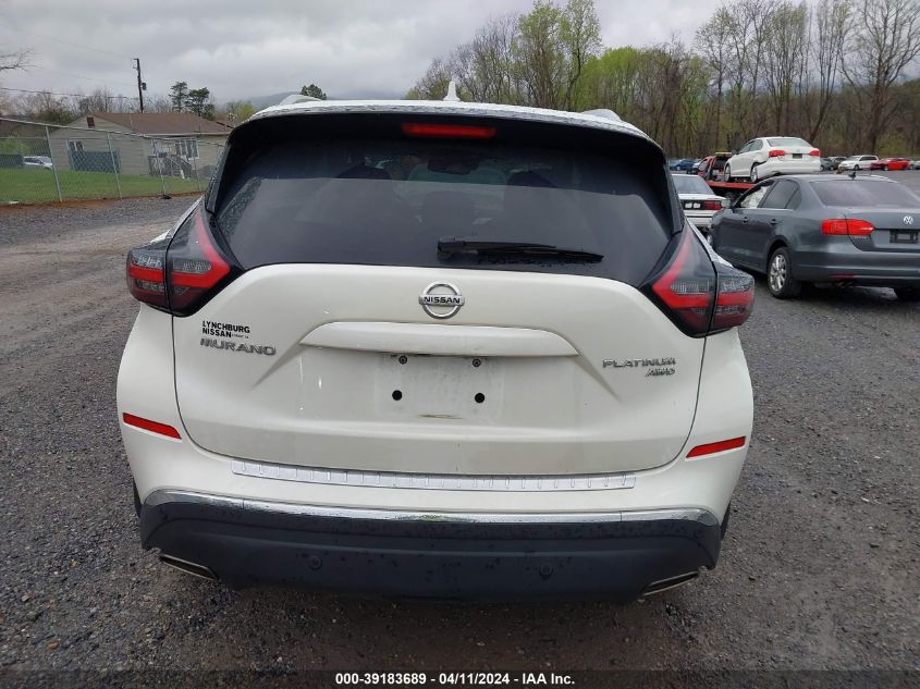 2021 Nissan Murano Platinum Intelligent Awd VIN: 5N1AZ2DS2MC110730 Lot: 39183689