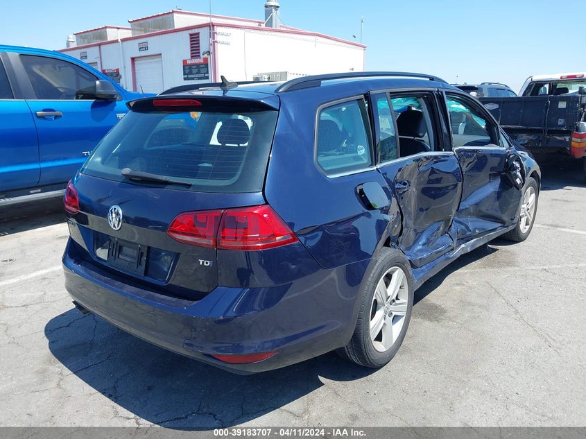 2015 VOLKSWAGEN GOLF SPORTWAGEN TDI S 4-DOOR - 3VWFA7AU8FM516384