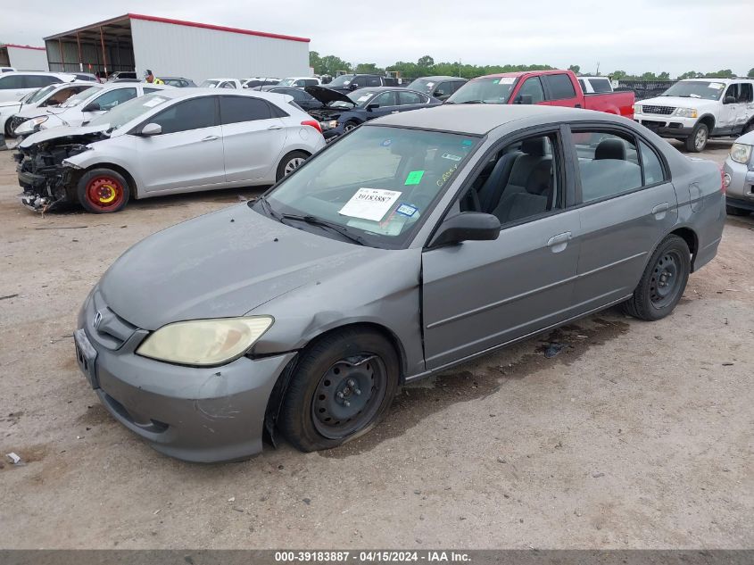 2004 Honda Civic Lx VIN: 2HGES16594H530561 Lot: 39183887