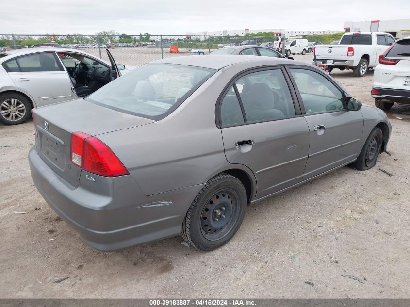 2004 Honda Civic Lx VIN: 2HGES16594H530561 Lot: 39183887