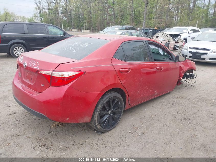 2018 Toyota Corolla Le VIN: 5YFBURHEXJP841042 Lot: 39184112