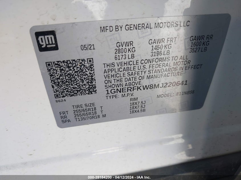 2021 CHEVROLET TRAVERSE FWD LS - 1GNERFKW8MJ220641