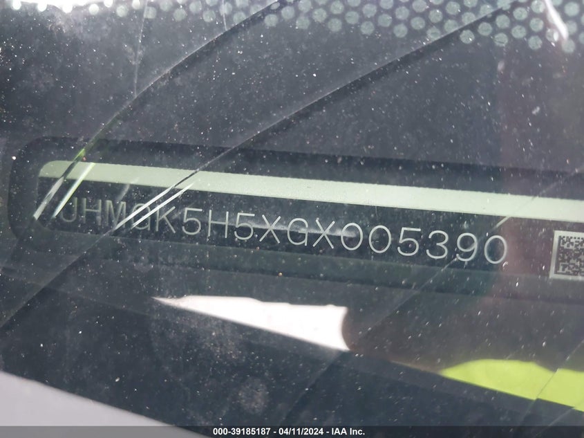 2016 HONDA FIT LX - JHMGK5H5XGX005390