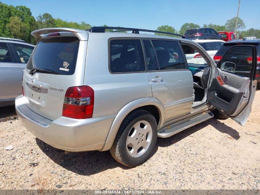 2004 Toyota Highlander Limited V6 VIN: JTEEP21A940057626 Lot: 39185334