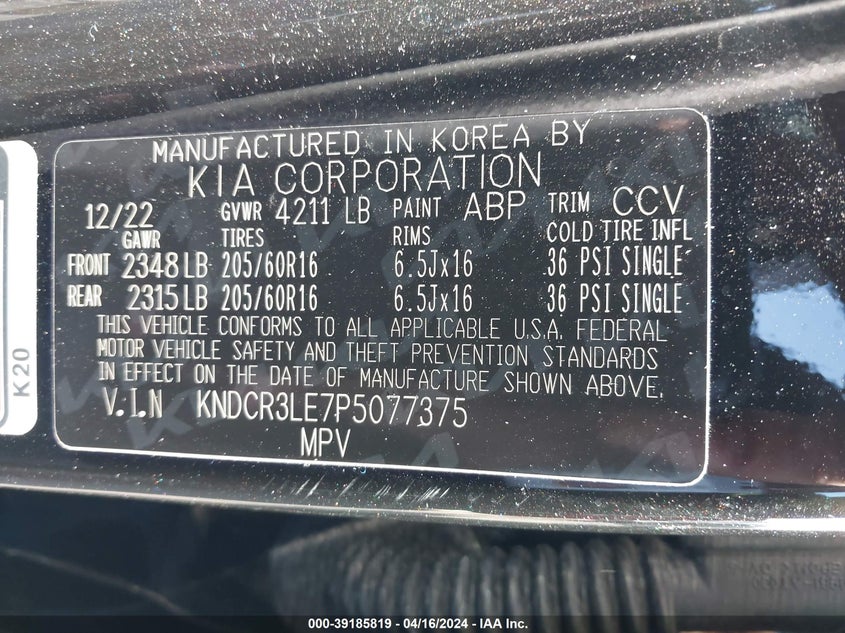 2023 KIA NIRO EX - KNDCR3LE7P5077375