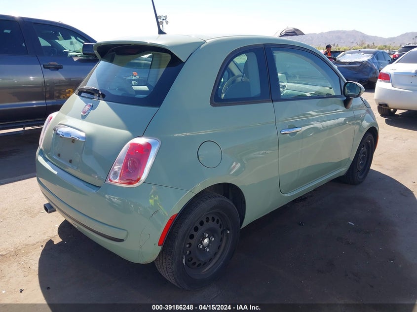 2013 Fiat 500 Pop VIN: 3C3CFFAR8DT752442 Lot: 39186248