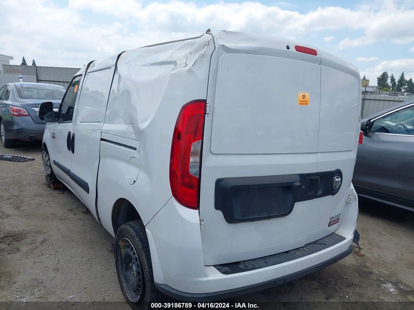 2017 Ram Promaster City Tradesman Slt VIN: ZFBERFBB4H6F46036 Lot: 39186789