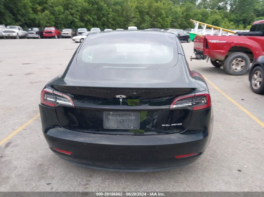 2022 Tesla Model 3 Long Range Dual Motor All-Wheel Drive VIN: 5YJ3E1EB7NF272648 Lot: 39186862