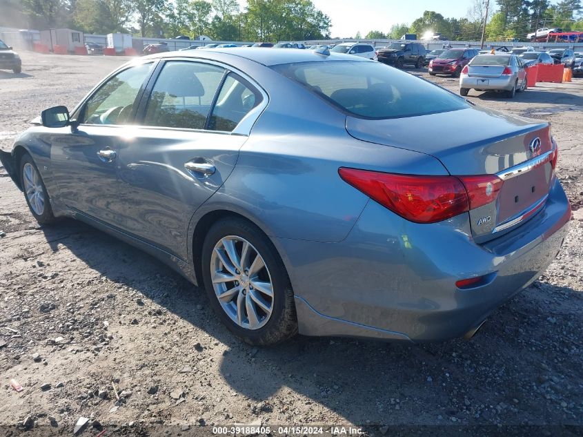 2014 Infiniti Q50 Premium VIN: JN1BV7AR3EM695903 Lot: 39188405