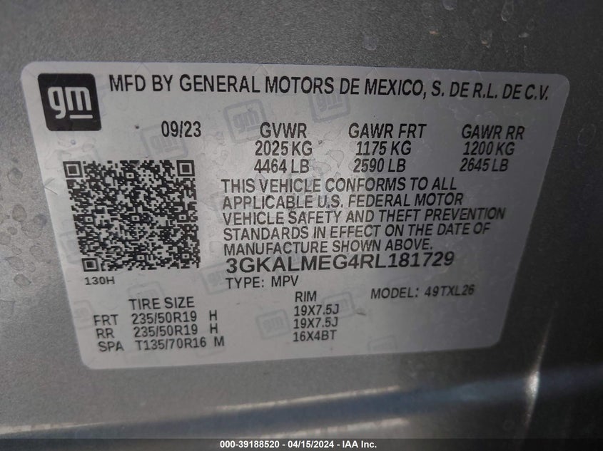 2024 GMC TERRAIN FWD SLE - 3GKALMEG4RL181729