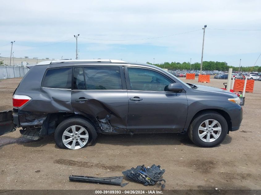 2013 Toyota Highlander Base V6 VIN: 5TDZK3EH2DS095746 Lot: 39189393