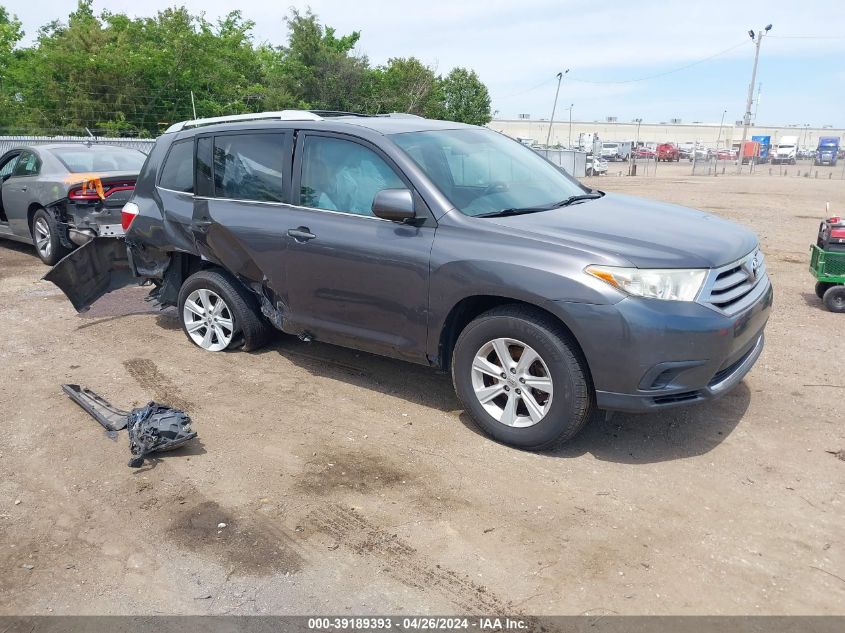 2013 Toyota Highlander Base V6 VIN: 5TDZK3EH2DS095746 Lot: 39189393