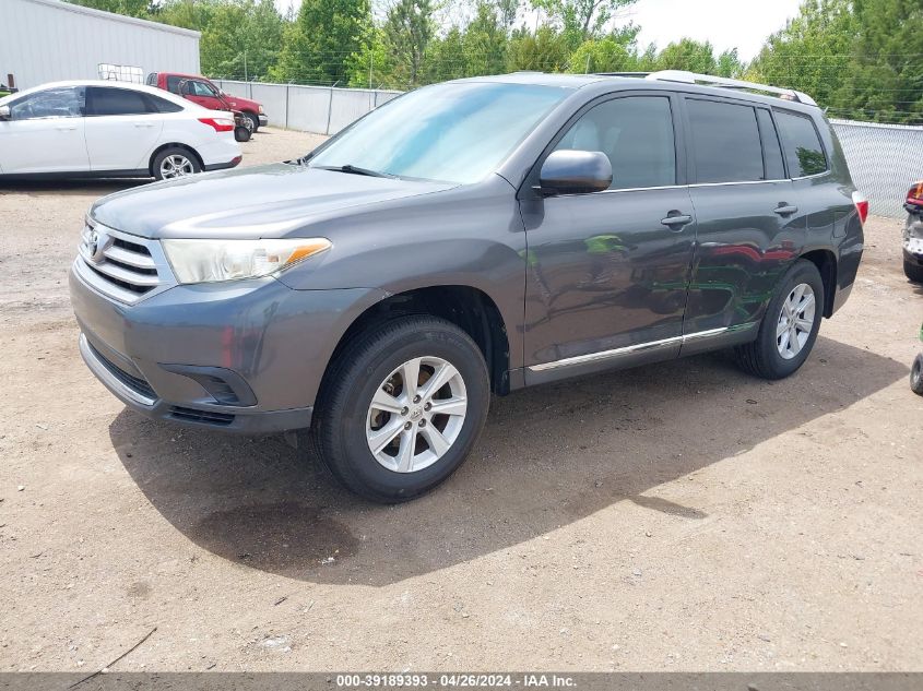 2013 Toyota Highlander Base V6 VIN: 5TDZK3EH2DS095746 Lot: 39189393