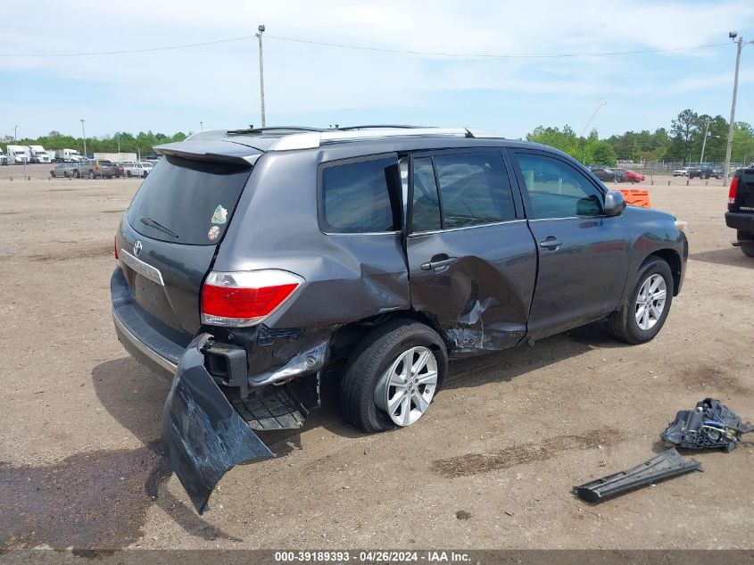 2013 Toyota Highlander Base V6 VIN: 5TDZK3EH2DS095746 Lot: 39189393